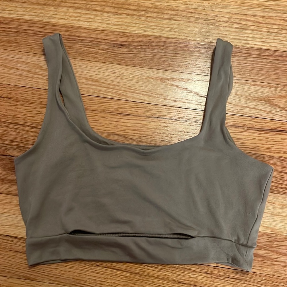 Tan cropped tank top